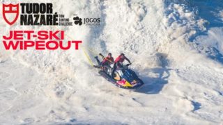 Jet Ski Wipeout w/ Kai Lenny & Lucas Chianca At The 2021 TUDOR Nazaré Tow Surfing Challenge